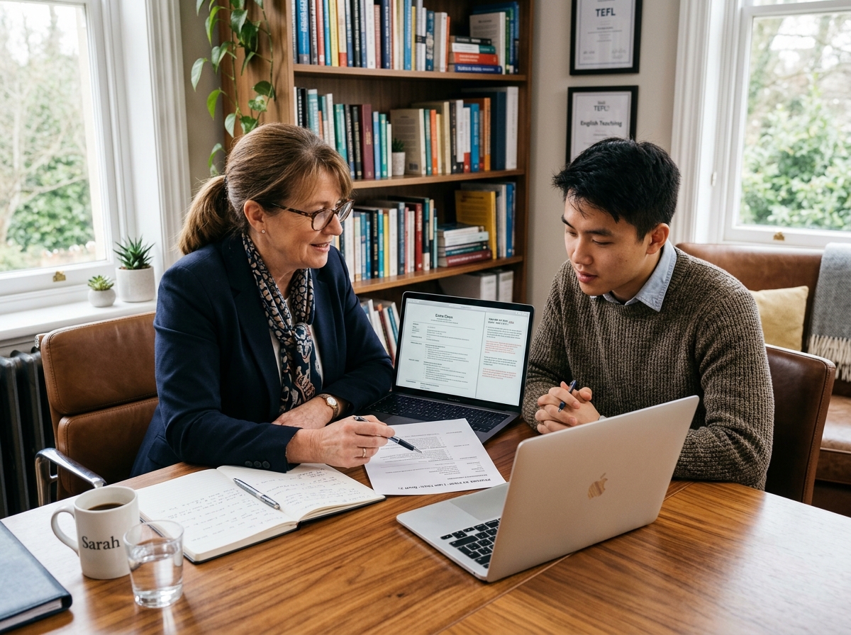 Sesión de tutoría personalizada 1 a 1 entre docente y estudiante